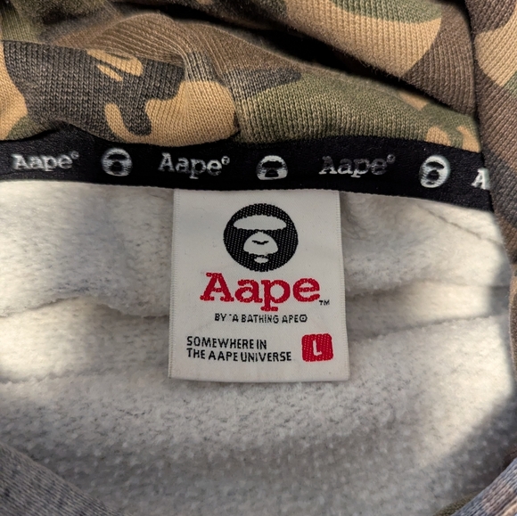 Aape Grey Camo Logo Hoodie - Picture 3 of 4